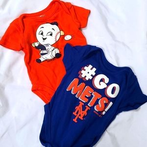 NY Mets baby 0/3 month onsies